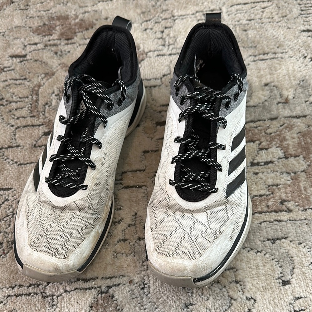 Adidas Men's White and Black Sneakers